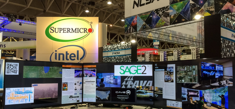 EVL and LAVA demonstrate SAGE2 at SC’14 in the NCSA booth