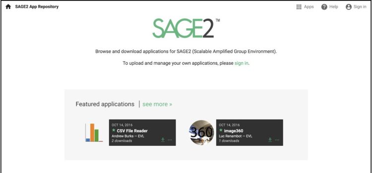 SAGE2 Appstore is Live